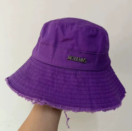 Printemps été lavé grand avant-toit vacances bord de fourrure suspendu corde soleil logo personnalisé coton seau chapeaux femmes