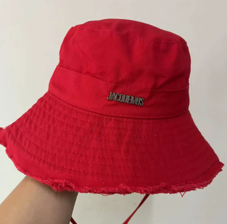 Printemps été lavé grand avant-toit vacances bord de fourrure suspendu corde soleil logo personnalisé coton seau chapeaux femmes